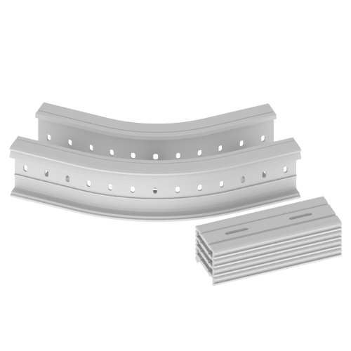 Curva Horizontal De 45 Grados Para Bandeja Portacable Escalera 135X200 Mm R300 U23X Unex