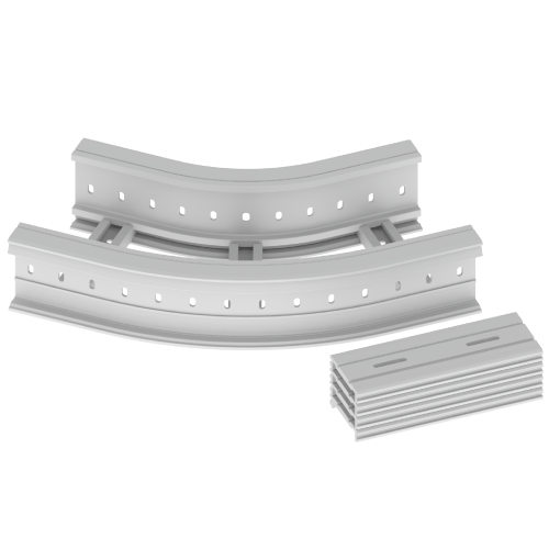 [67336-04] Curva Horizontal De 45 Grados Para Bandeja Portacable Escalera 135X300 Mm R300 U23X Unex