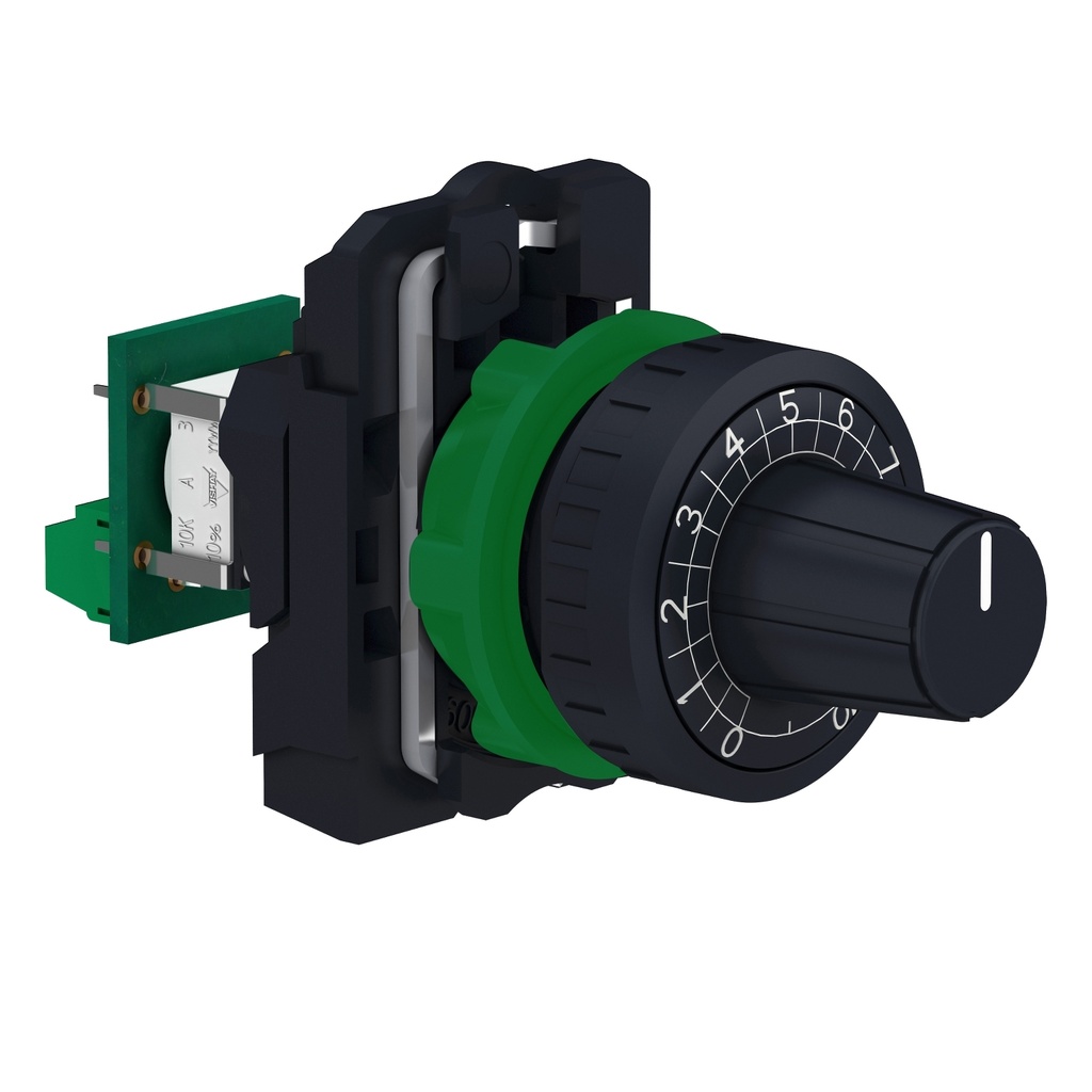[XB5AD912R10K] Potenciometro Modular Cuerpo Plastico 10Kohm Eje 6Mm 22Mm Ip66 Ik03 Harmony Xb5 Schneider 3376734