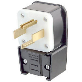 [9432-P] Clavija De 30A 125/250V Nema 14-30P 3P 4H Grado Industrial Conexion A Tierra Negro Leviton