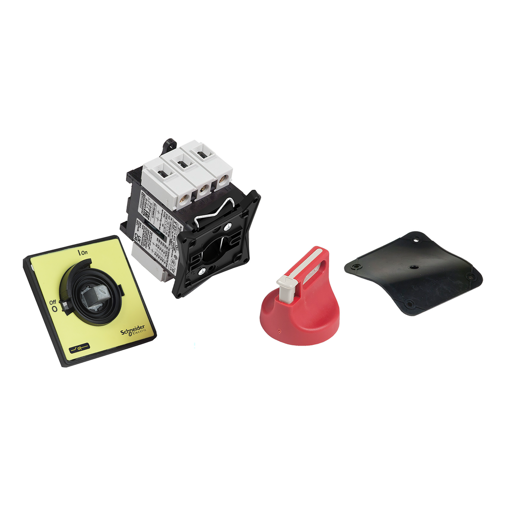 Interruptor Seccionador Parada De Emergencia 20A 690V 3 Polos Con Placa Frontal 60X60Mm Schneider