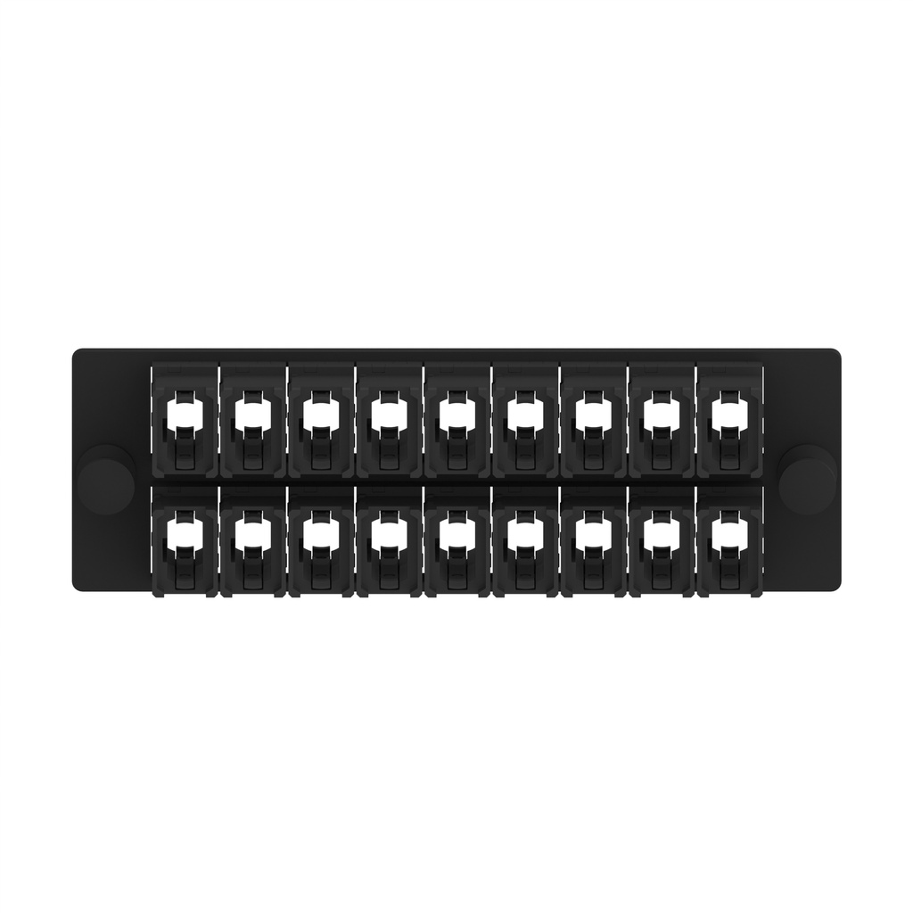 [FAPH1812BLMPO] Panel Adaptador Fibra Optica Mpo Opticompanduit 18 Puertos Negro Metodo A Panduit