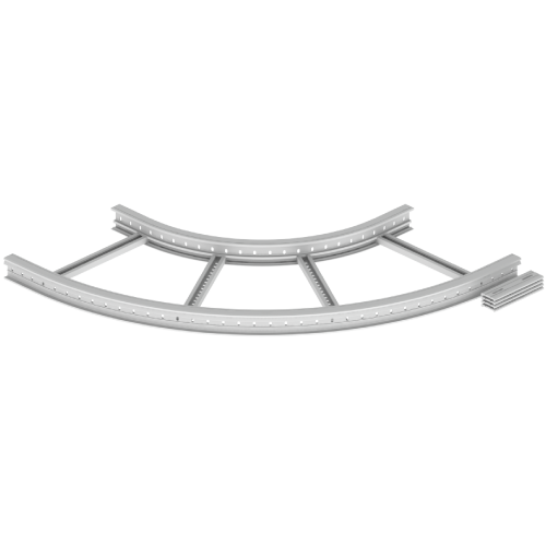 [67607-04] Curva Horizontal 90G Bandeja Portacable Escalera 85X600Mm Aislante U23X Unex