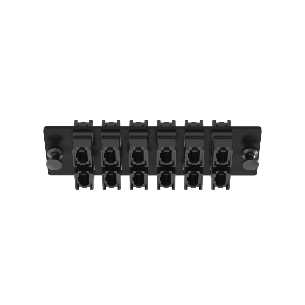 [FAPH1212BLMPO] Panel Adaptador Fibra Optica Mpo Opticompanduit 12 Puertos Negro Metodo A Panduit