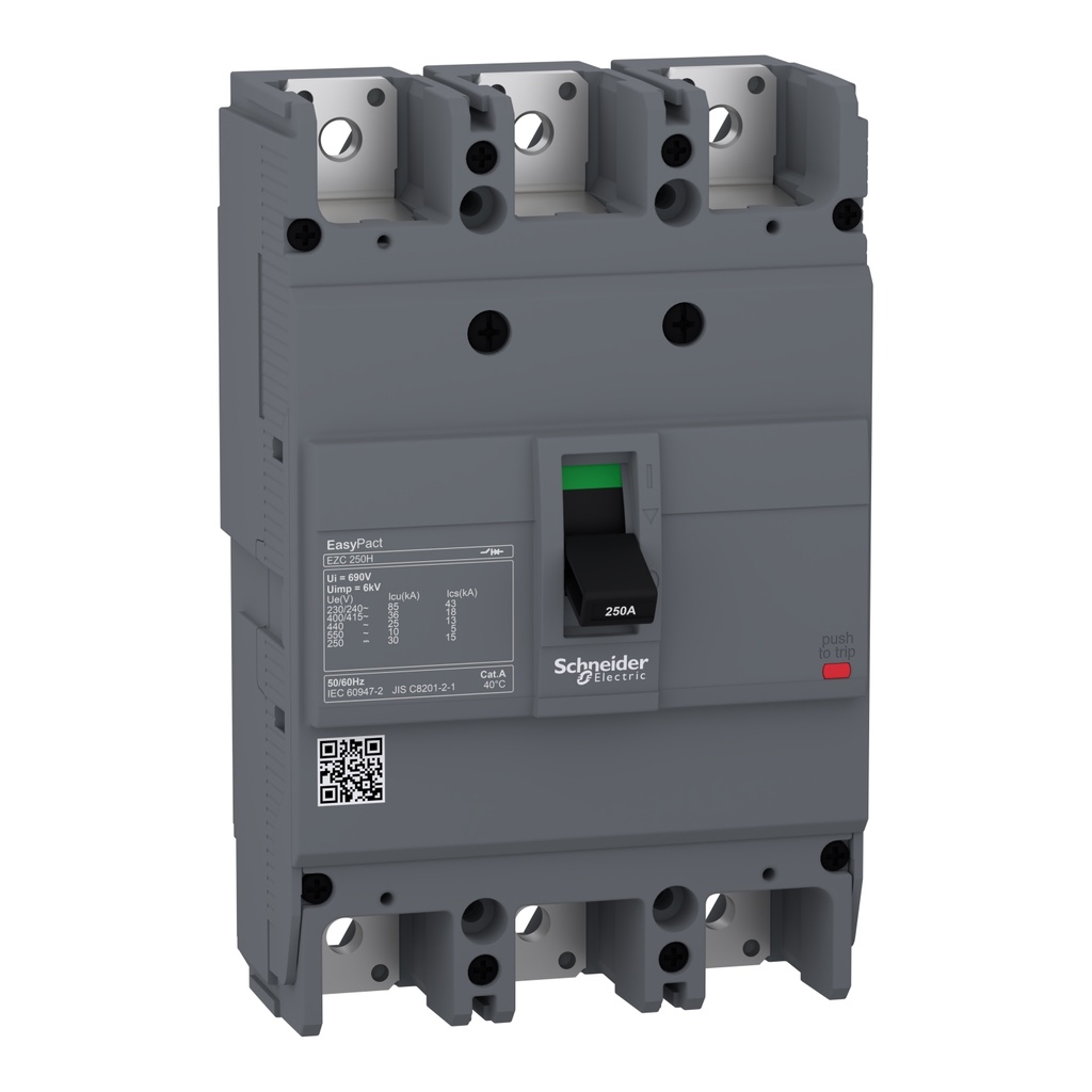 [EZC250H3225] Interruptor Fijo 225A 3P 690Vac 85Ka A 220V Y 25Ka A 440V Easypact Ezc Schneider