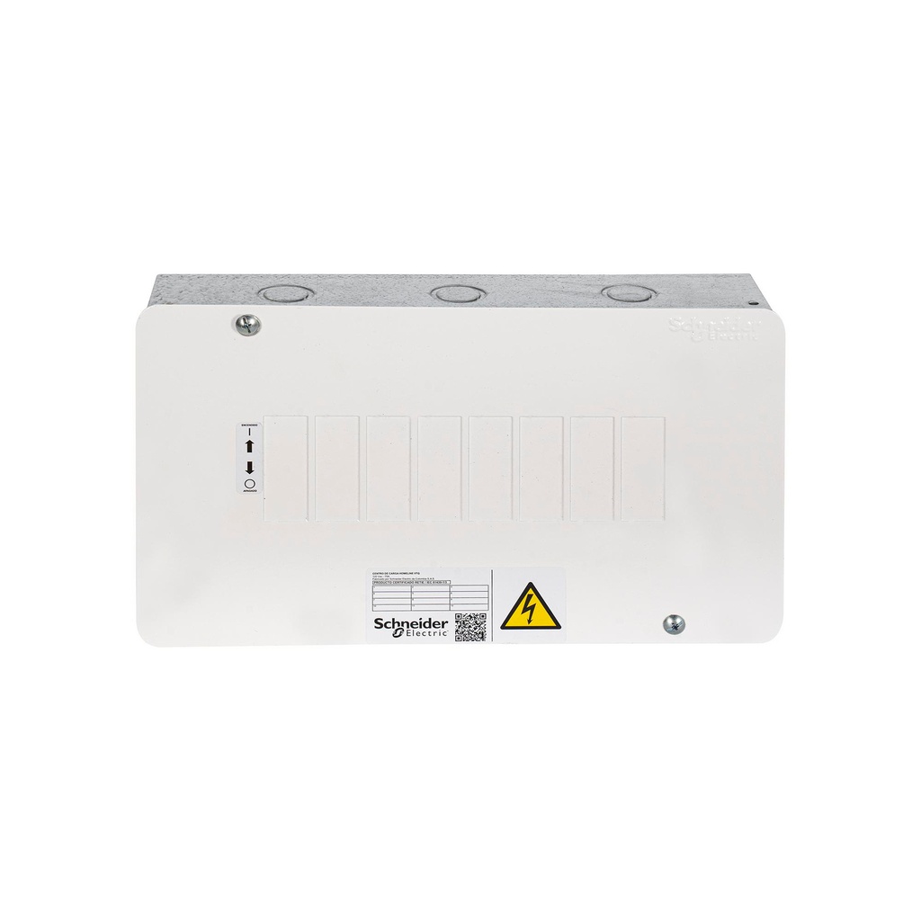 [ZA000611020M] Tablero De Circuitos Bifasico 12 Circuitos 75A 10Ka 240V Con Tapa Ip2Xc Ik05 Ral 9003 Montaje Empotrar O Sobreponer Squar D Vtq Schneider