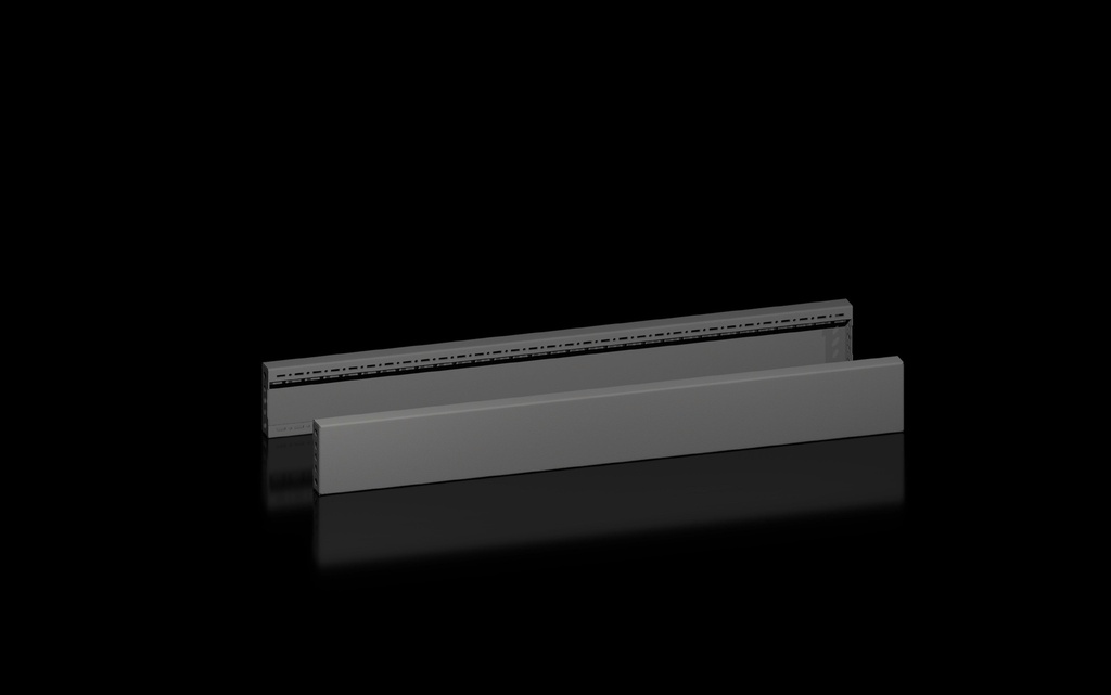 [8660035] Pantallas De Zocalo Lateral Para Vx Alto 100Mm Profundidad 1000 Mm En Chapa De Acero Paqx2U Rittal