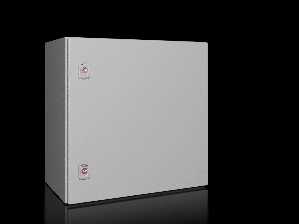 [1350000] Cofre Serie Ax Compacto Ral 7035  Ip66 Nema 4 Ik10 En Acero Ancho X Alto X Profundo 500X500X300 Mm Con Placa De Montaje 1350000 Rittal