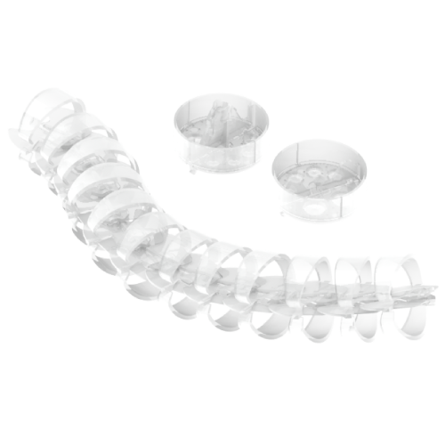 [51602-10] Guia Articulada Transparente 1M Pc Unex