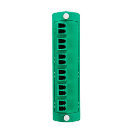 [5F100-2VL] Acople Fibra Lc/Apc Monomodo Os2 Placa 6 Acoples Duplex Verde Leviton