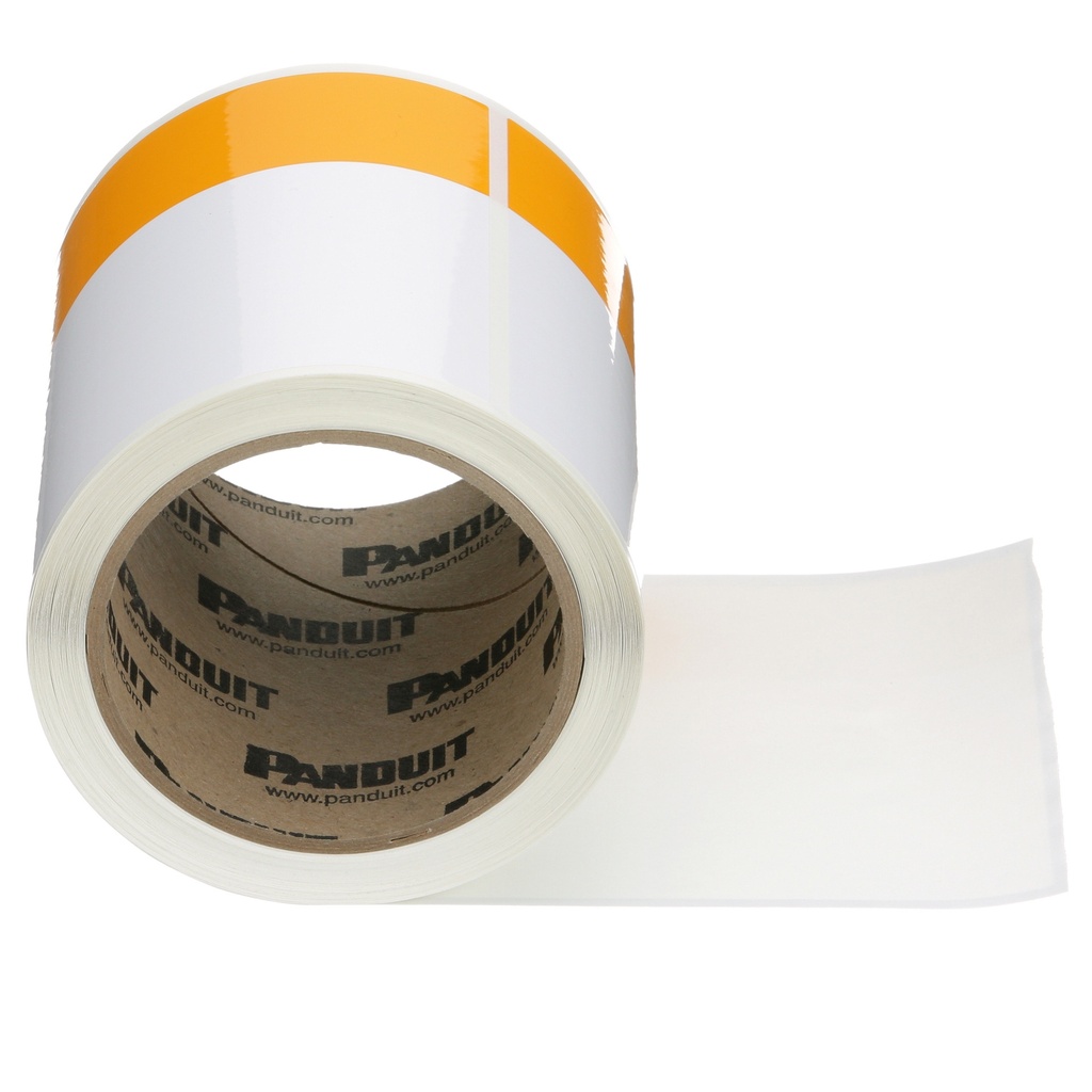 [C400X600YX1] Rollo De Etiquetas X100Unds  Poliester De Arco Electrico Blanca 6Cmx4Cm Dp4300 Panduit
