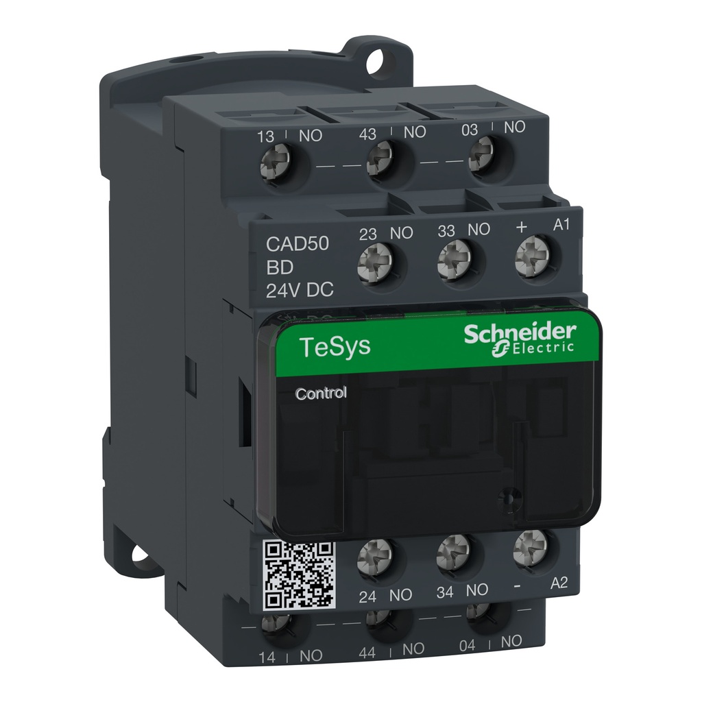 Contactor Auxiliar 10A Ac14 5Na Bobina 24V Dc Tesys D Cad Schneider