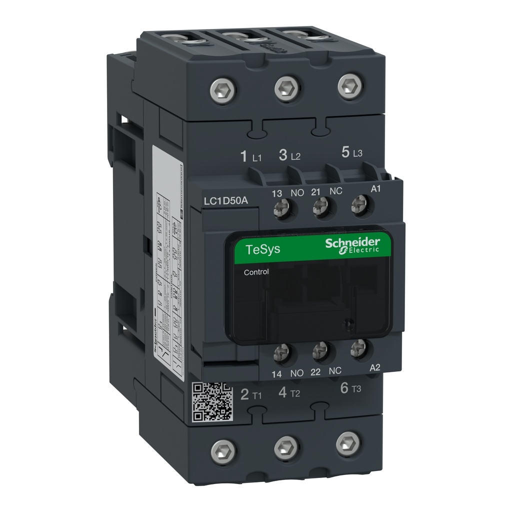 [LC1D50AF7] Contactor Tripolar 50A Ac3 80A Ac1 1Na + 1Nc Bobina 110V Ac Tesys D Schneider