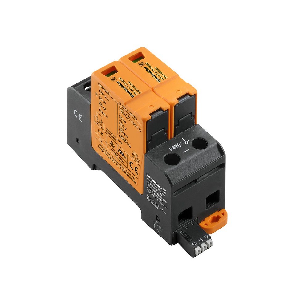 [VPU AC II 2 R 150/50] Supresor Picos 50Ka 120Vac Tipo 2 2P Aviso Remoto Weidmuller _2591680000