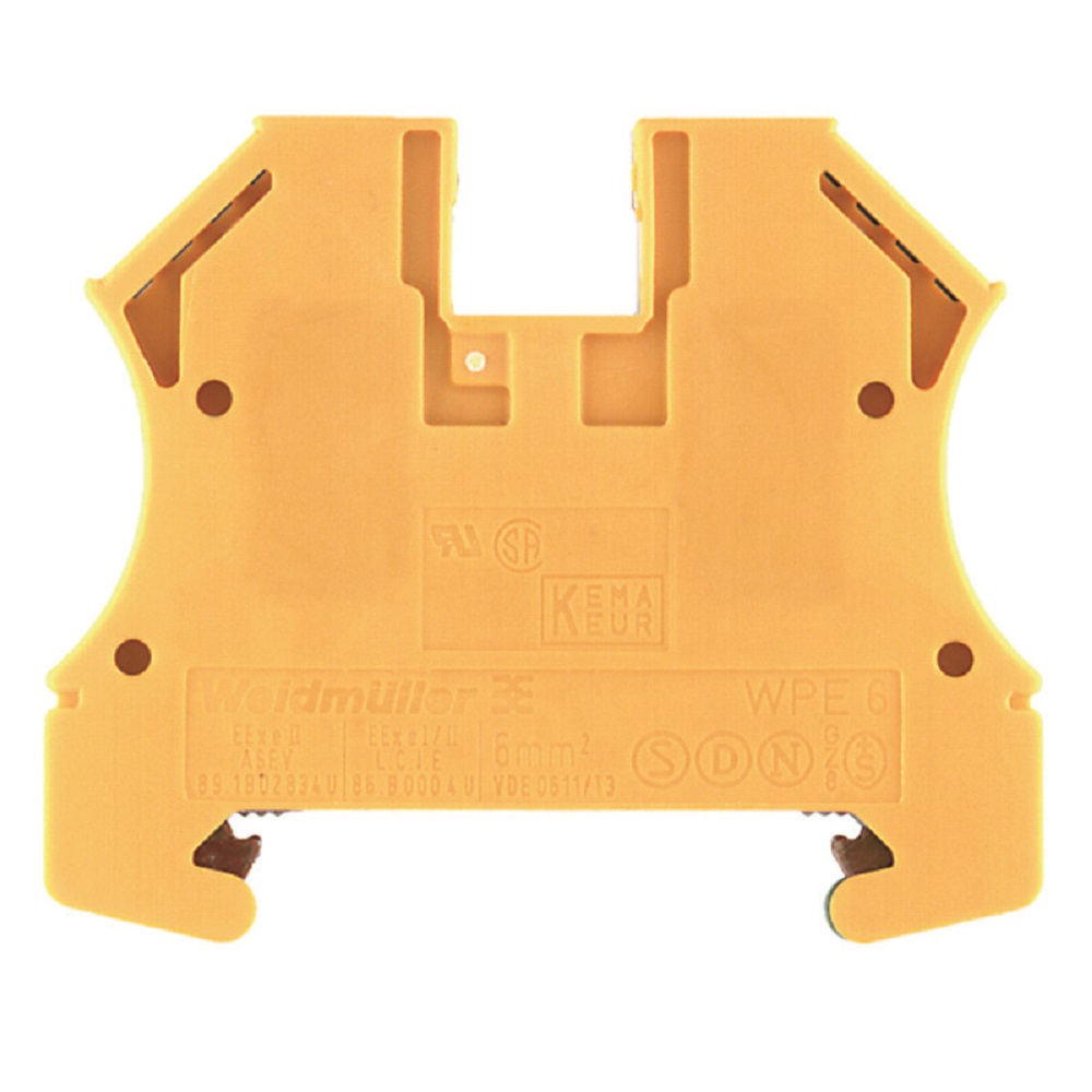 [WPE 6] Borna 20-8Awg Tornillo Tierra P8 720A 6Mm2 Verde/Amar Weidmuller _1010200000