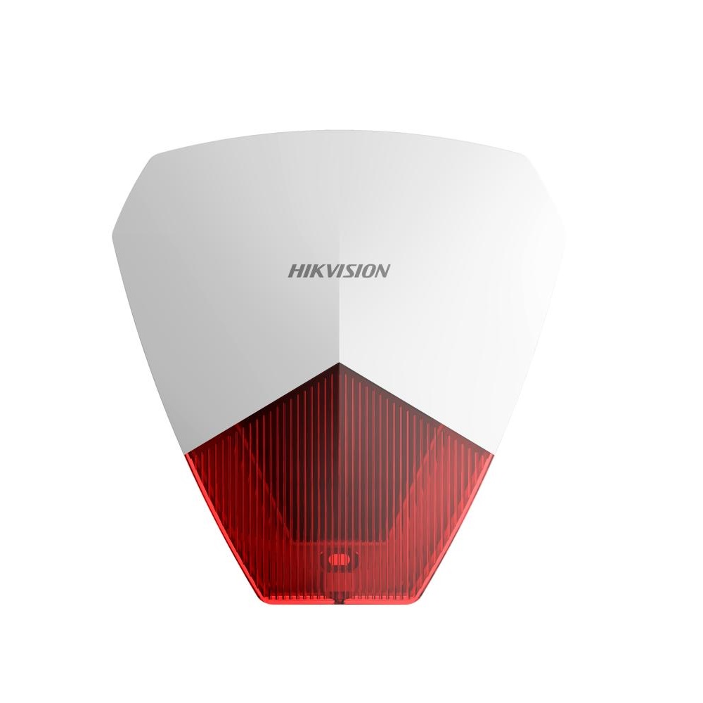 [DS-PS1-R] Sirena Interior Alambrica Ip54 12V 105Db Cuerpo Blanco Luz Roja Alarma Hikvision 302401784