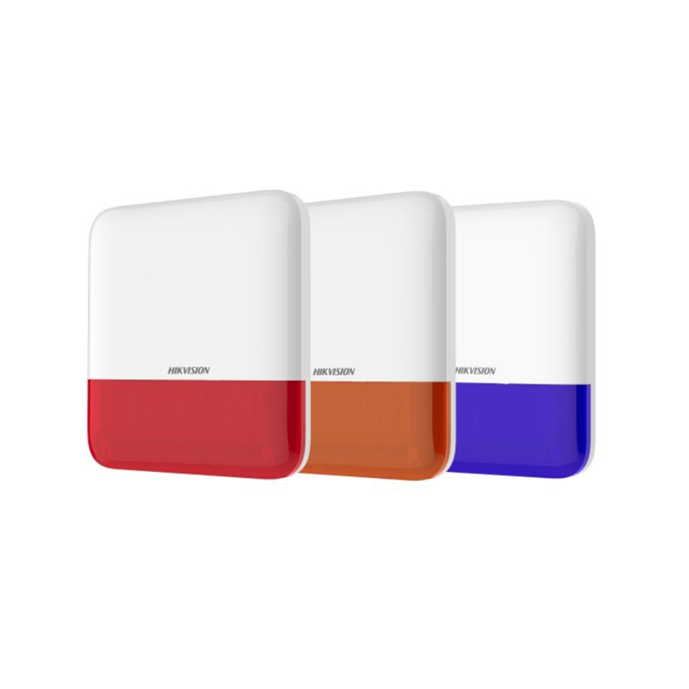 [DS-PS1-E-WB] Sirena Exterior Inalambrica 433Mhz 110Db Con Estrobo Rojo Alarma Hikvision 302401727