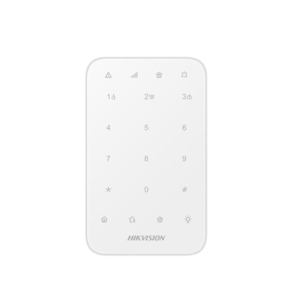 [DS-PK1-E-WB] Teclado Inalambrico Para Panel De Alarma  433Mhz 900M Area Blanco Hikvision 302401705