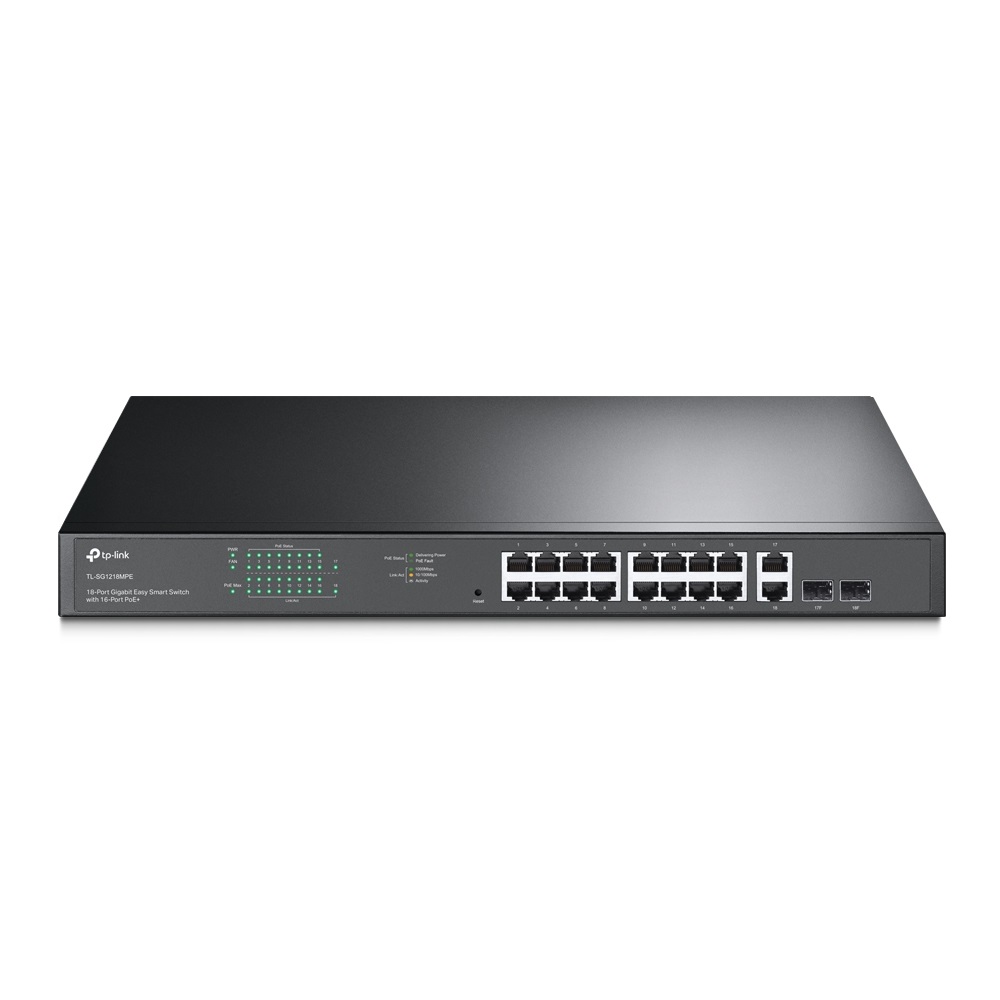 [TL-SG1218MPE] Switch 16 Puertos Poe Web Admin Giga  2 X 1Gb Sfp 192W Tplink