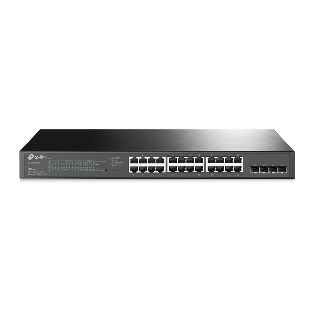 [TL-SG2428P] Switch 24 Puertos Poe Web Admin Giga  4 X 1Gb Sfp L2 + L3  250W Tplink