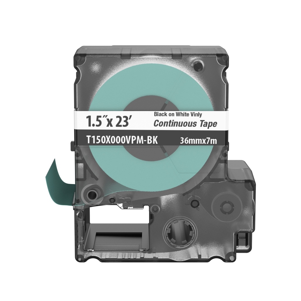 [T150X000VPM-BK] Cartucho Panduit P/Mp300 36Mm X 7Mts Letra Negra Sobre Blanco