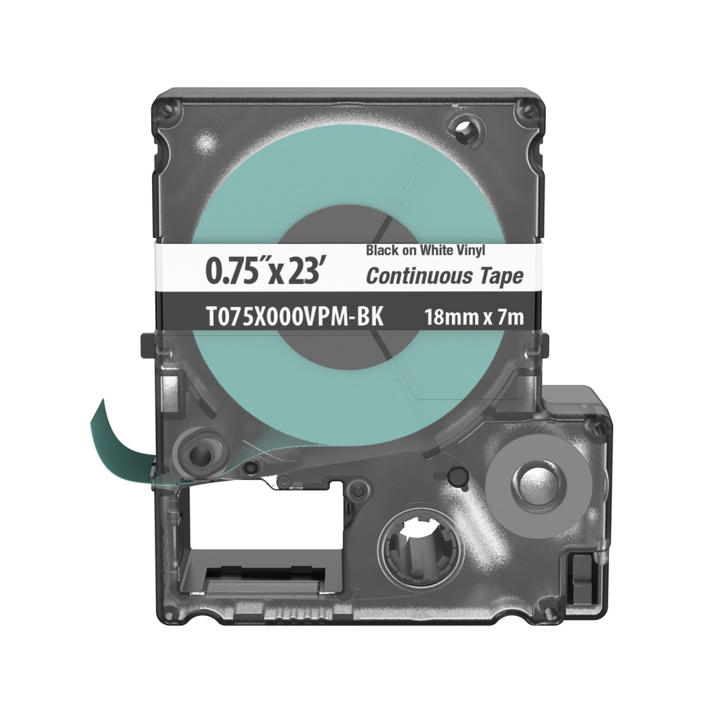 [T075X000VPM-BK] Cartucho Panduit P/Mp300 Mp100 18Mm X 7Mts Letra Negra Sobre Blanco