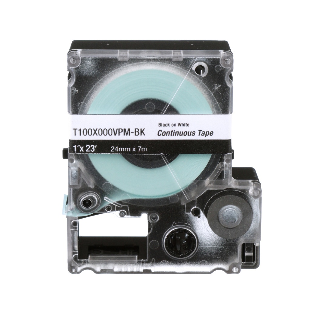 [T100X000VPM-BK] Cartucho Panduit P/Mp300 Mp100 24Mm X 7Mts Letra Negra Sobre Blanco