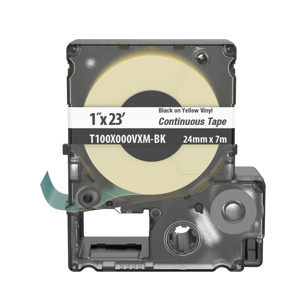 [T100X000VXM-BK] Cartucho Panduit P/Mp300 Mp100 24Mm X 7Mts Letra Negra Sobre Amarillo