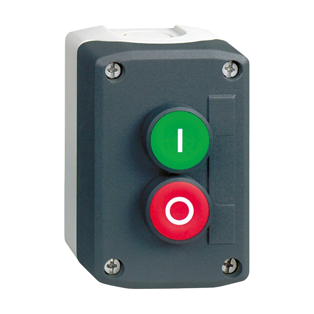 [XALD213] Estacion 2 Botones Na+Nc  Caja Pla Schneider