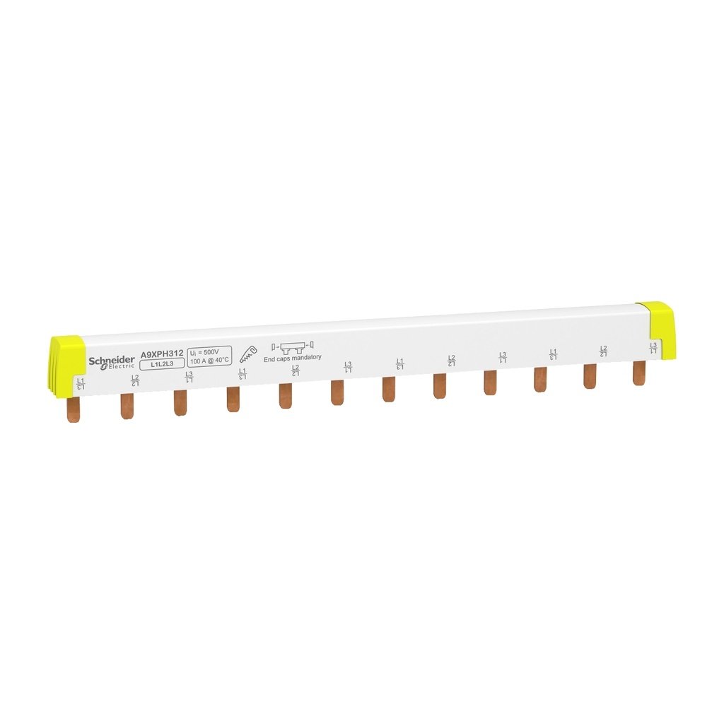 [A9XPH312] Peine 3Polos Mg P/C60 12 Puntos Reemplazo De 14883 Schneider