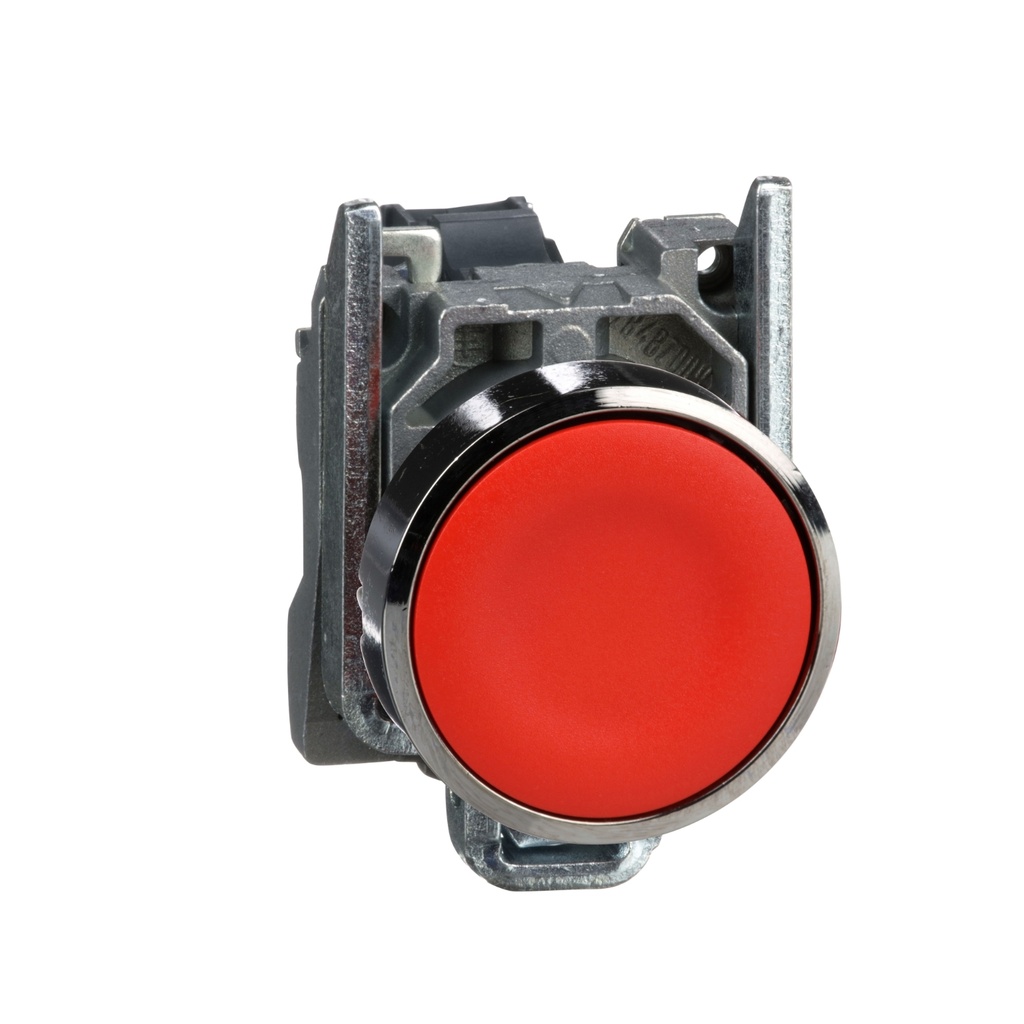 [XB4BA42] Pulsador Modular Con Retorno Cuerpo Metalico Rojo 1Nc 22Mm Ip69 Ik06 Harmony Schneider