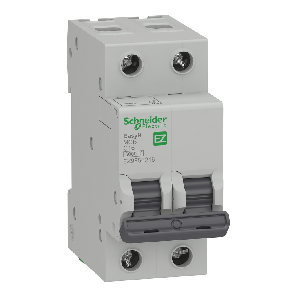 [EZ9F56216] Taco Riel 2X16A Easy Schneider 10Ka A 127/230 6Ka 230/400V Curva Disparo Clase C
