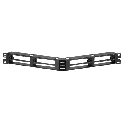 [QAPP48HDBL] Herraje Alta Densidad Angulado 1Ru Para 8 Cassettes Quicknet Panduit
