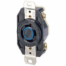 Toma 20A 250V 3F+T Seguridad Para Caja Leviton Nema L1520R