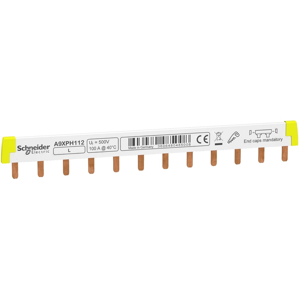 [A9XPH112] Peine Horizontal 1 Polo 12 Puntos 100A Schneider 14881