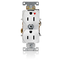 [5262-IGW] Toma 15A 125V 1F+N+T Doble Polo Tierra Aislado Leviton Blanca Grado Industrial