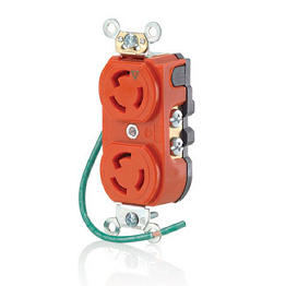 Toma 15A 125V 1F+N+T Segu Doble Tierra Aislado Leviton  L515R