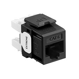 Toma Rj45 Categoria 6 Impacto 110 Extreme Negro Leviton