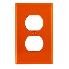 Tapa P/Toma Doble Leviton Naranja Nylon