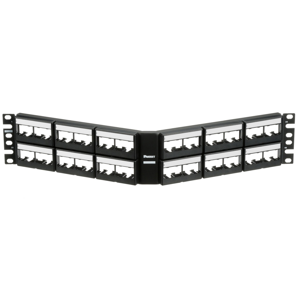 Herraje Panduit 48 Espacios Con Placa Plastica Angulado