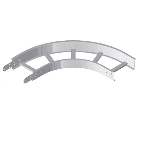 Curva P/Bandeja 30X8Cm S/Pesada 90Grado Galva/Caliente Mecano