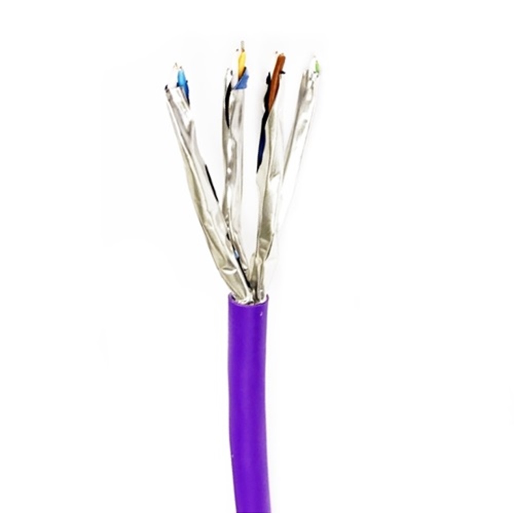 [AC6-DCZ-ECA-500VT] Cable U/Ftp Categoria 6A Leviton Blindad Zone Lszh X 500Mts Diametro Reducido Violeta