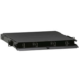 [5R1UM-F03] Bandeja Fibra 1Ru Rack Fija P/3 Acoples C/ Tapa Frontal Leviton
