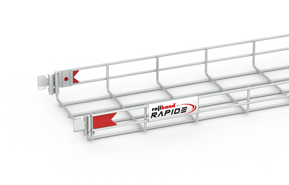 Bandeja Malla 60Mm X 200Mm X 3.0 Mt Rapide Incluye 2 Uniones Electrozincada Rejiband Pemsa