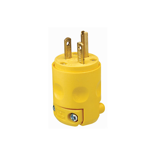 [620PV] Clavija 20A 250V 1F+N+T Pvc Leviton 6-20P Amarilla