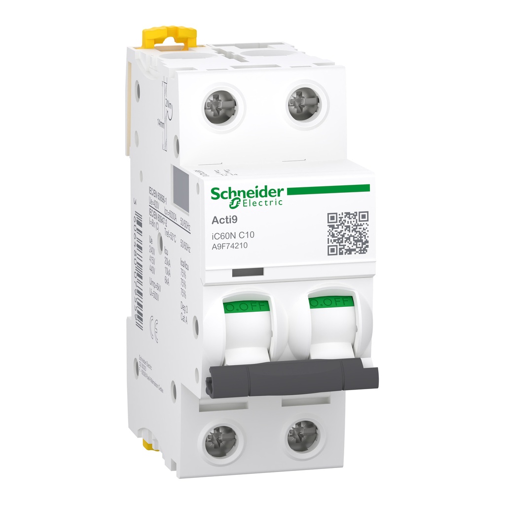 Taco Riel 2X10A Schneider 20Ka A 220V Curva Disparo Clase C