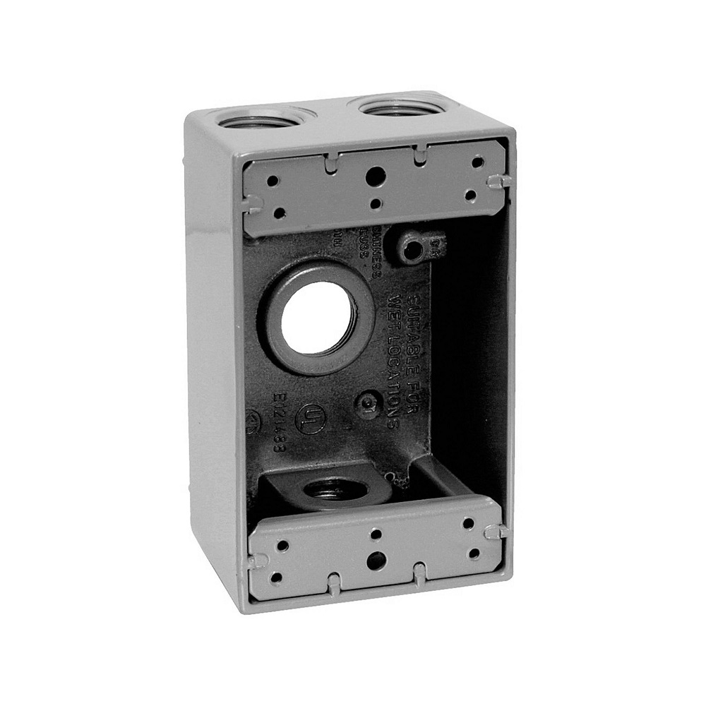Caja 2X4 4 Salidas De 3/4 Aluminio Crouse-Hinds