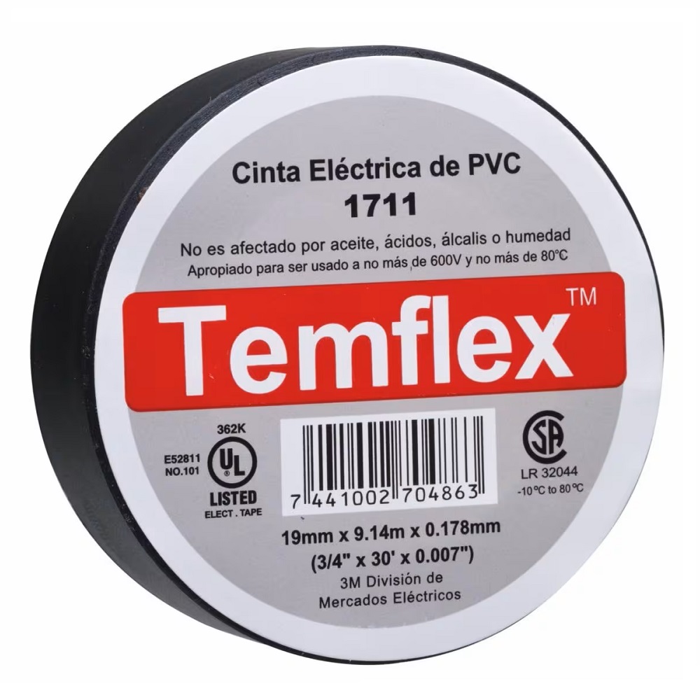 [TEMFLEX-AZ-18] Cinta Aislante 3M Azul 18Mmx18Mts 165