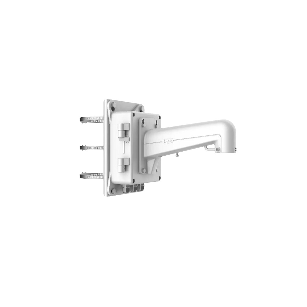 [DS-1602ZJ-BOX-POLE] Soporte Ptz P/ Poste Incluye Caja Metalica Hasta 6.8Kg Aluminio Blanco Hikvision 302700813