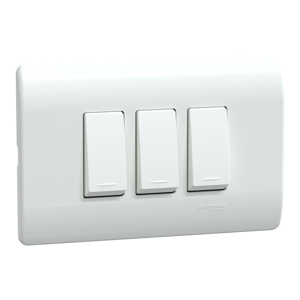 [MWD130237543] Interruptor Triple Conmutable 16A Blanco Schneider Linea Genesis